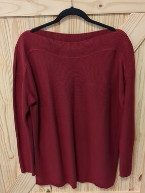 J. Jill Off-the-Shoulder Sweater in Deep Red